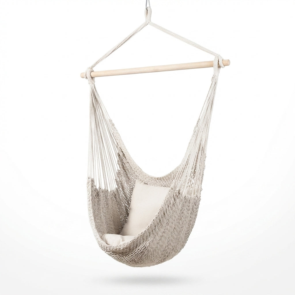 Nordic White Hammock Swing Chair, Hanging Cotton Chair for Bedroom, Dorm, Readin — variant 2