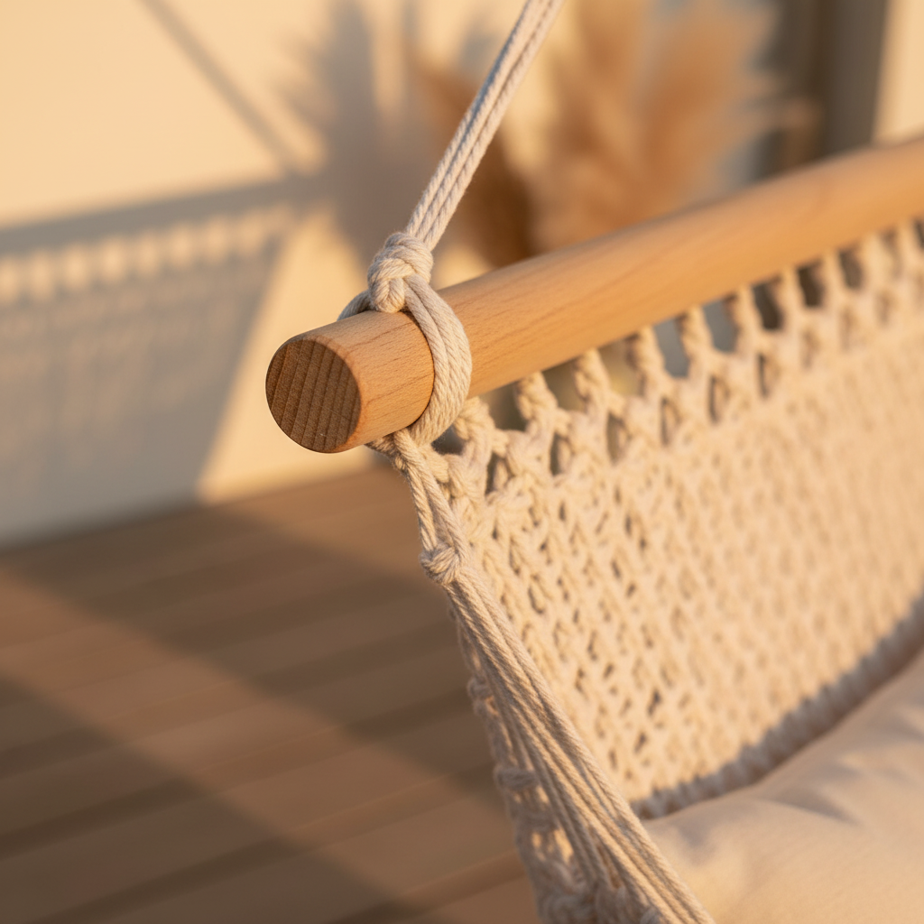 Nordic White Hammock Swing Chair, Hanging Cotton Chair for Bedroom, Dorm, Readin — variant 12